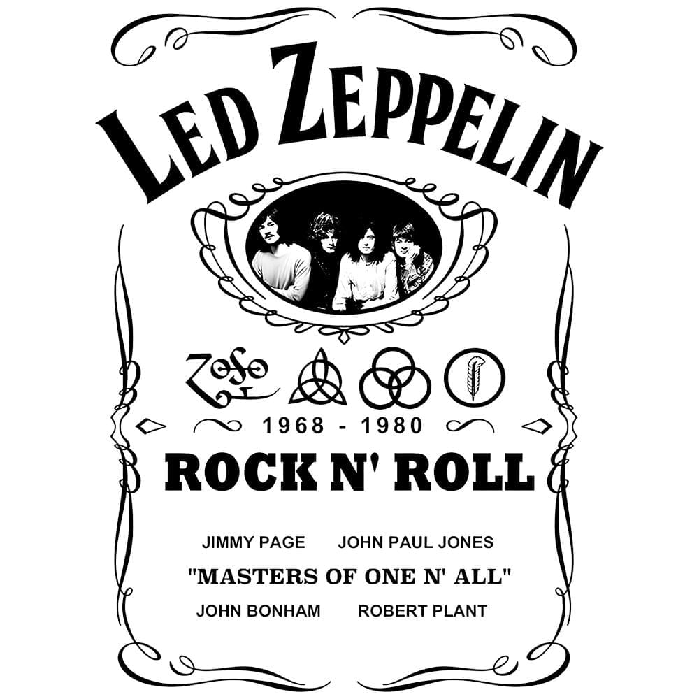 Luxurious Men EqualLife Pure Cotton Bio-Washed Chest Printed T-Shirt - Rock Music - Tribute to L