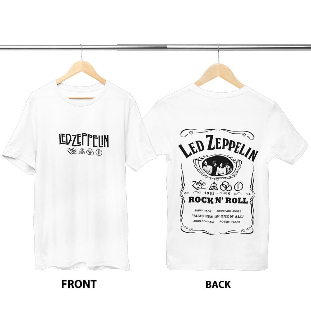 Luxurious Men EqualLife Pure Cotton Bio-Washed Chest Printed T-Shirt - Rock Music - Tribute to L