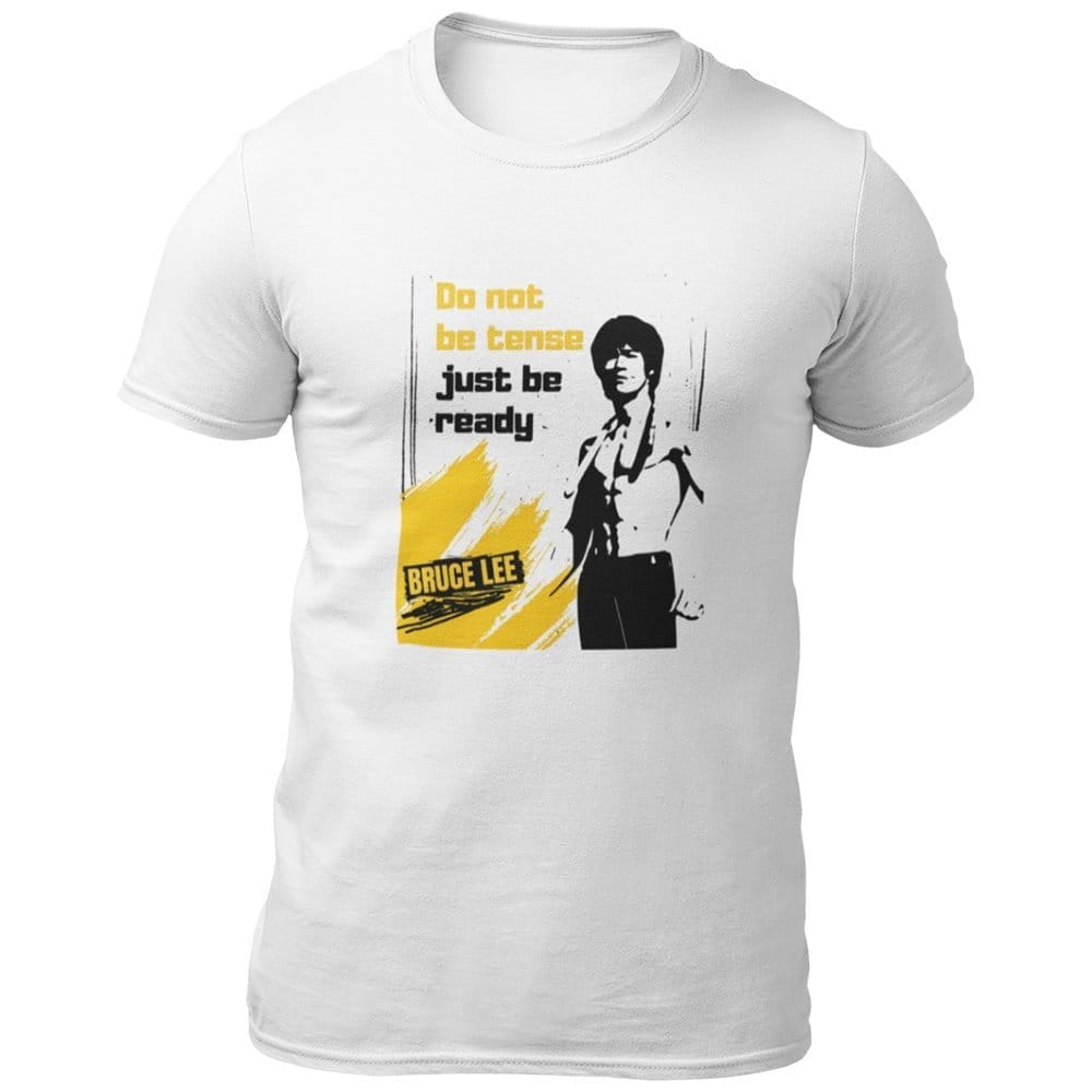 Top Men EqualLife Pure Cotton Bio-Washed Chest Printed T-Shirt - Inspirations - Bruce Lee - Don'