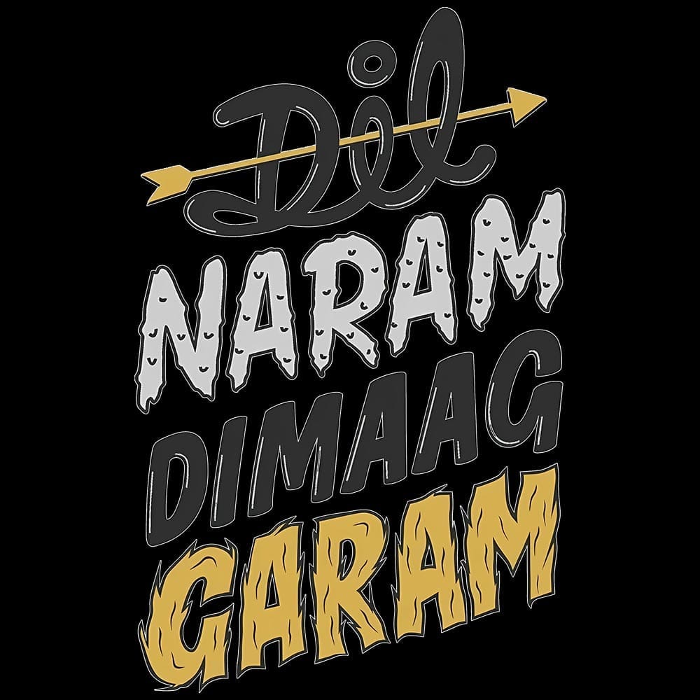 Chic Men EqualLife Pure Cotton Bio-Washed Chest Printed T-Shirt - Funny Tees - Dil Naram Dimaag 