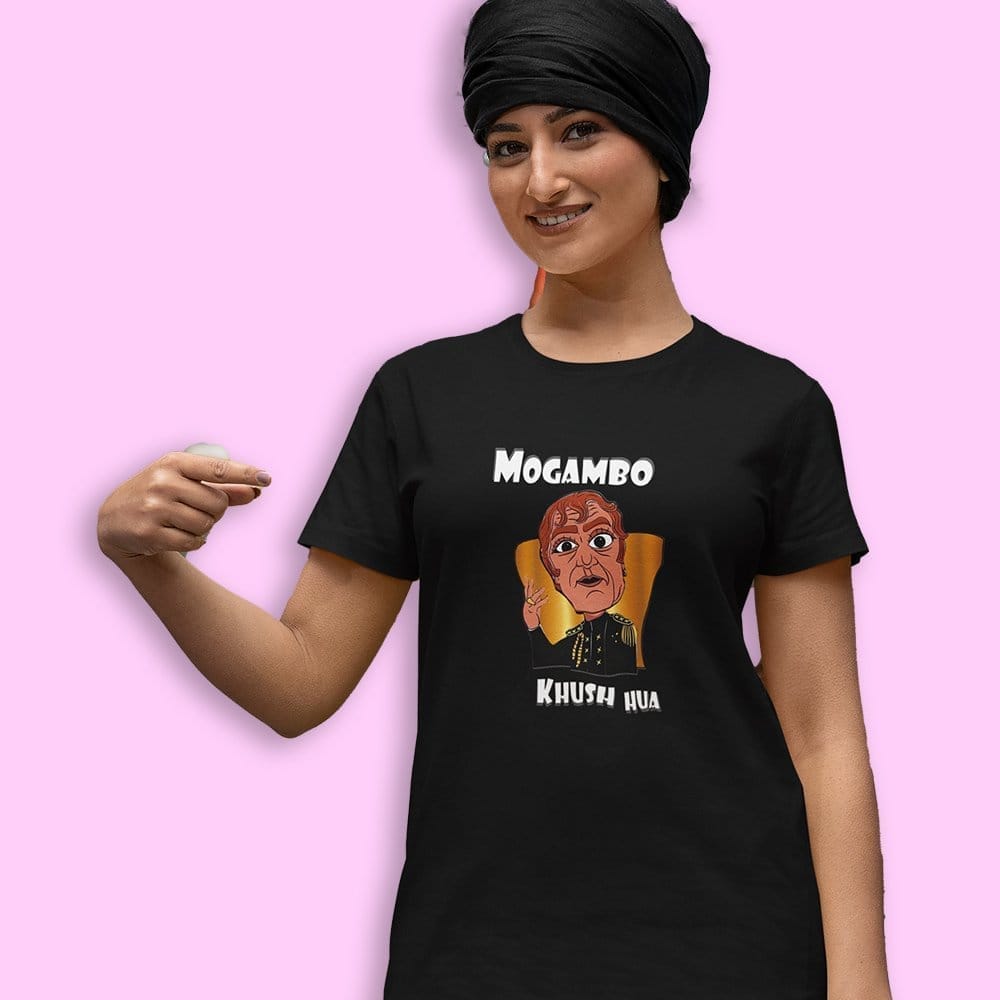 Luxurious Women EqualLife Pure Cotton Bio-Washed Chest Printed T-Shirt - Funny Tees - Mogambo Kh