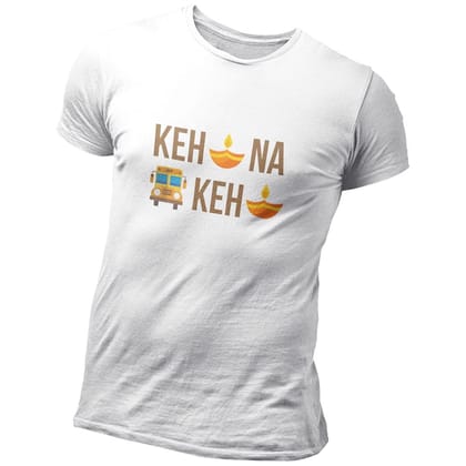 EqualLife Pure Cotton Bio-Washed Chest Printed T-Shirt - Funny Tees - Kehdiya Naa Bus Kehdiya Design 13 - by ZingerTees-Men-EL9120631-M