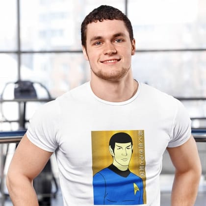 EqualLife Pure Cotton Chest Print T Shirt-Sifi Series-Live Long and Prosper-Spock-Design-4-by ZingerTees-Men-EL9120474-M
