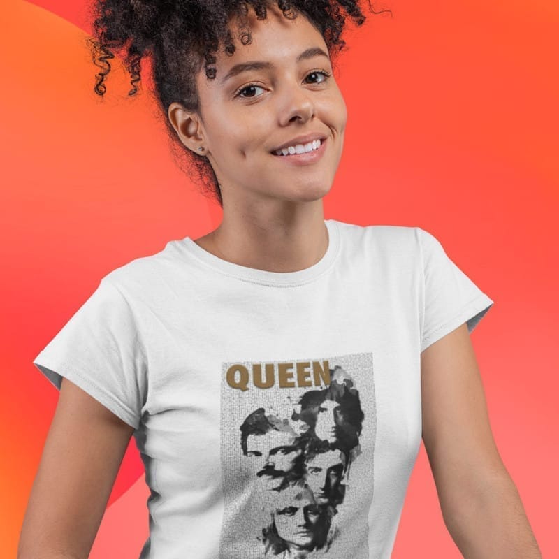 Affordable Women EqualLife Printed T Shirts-Tribute to Queen-Freddie Mercury-Rock Music-Design-2