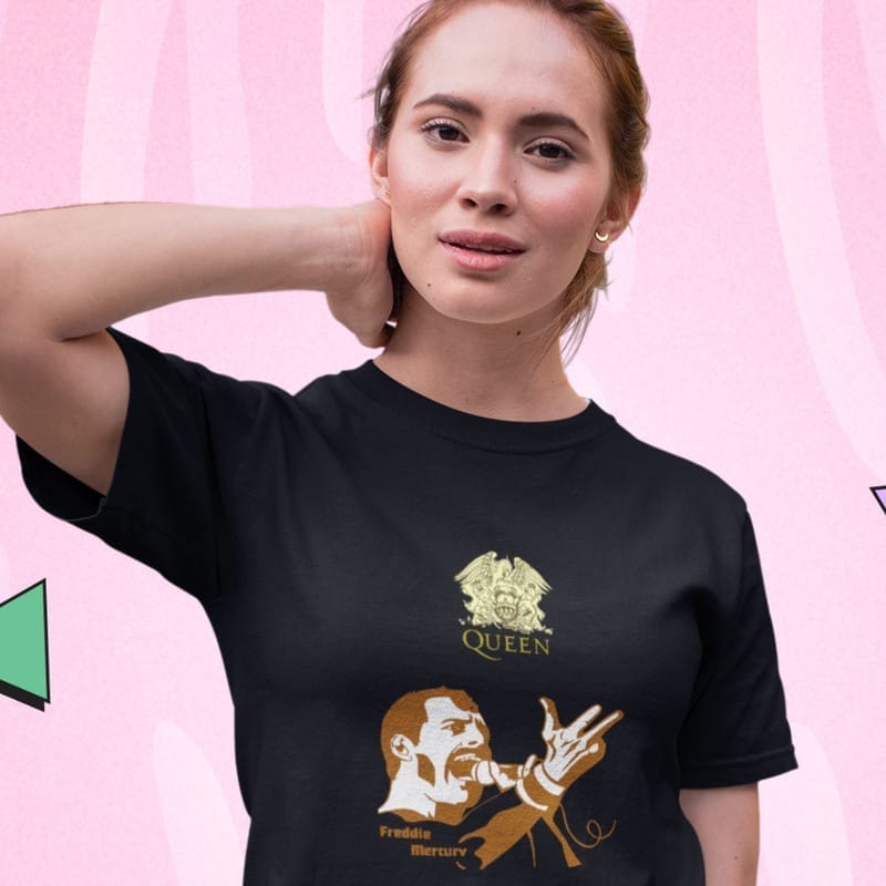 Latest Women EqualLife Printed T Shirts-Tribute to Queen-Freddie Mercury-Rock Music-Design-10-by