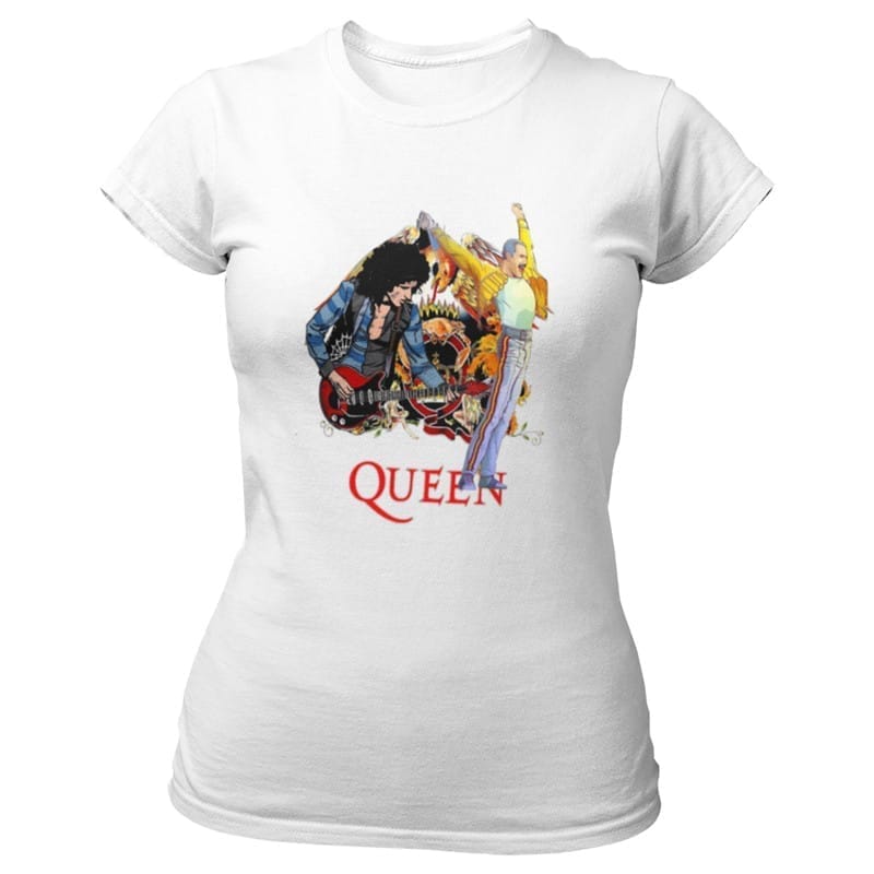 Chic Women EqualLife Printed T Shirts-Tribute to Queen-Freddie Mercury-Rock Music-Design-8-by Zi