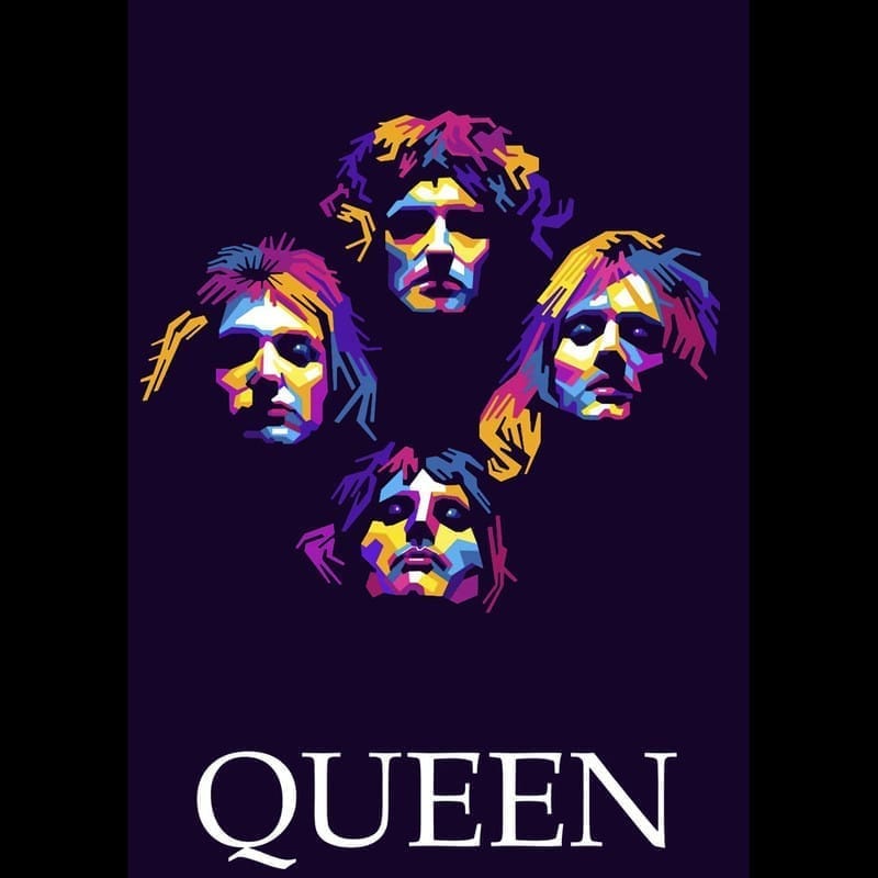 Modern Women EqualLife Printed T Shirts-Tribute to Queen-Freddie Mercury-Rock Music-Design-7-by 
