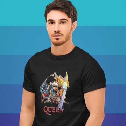 EqualLife Printed T Shirts-Tribute to Queen-Freddie Mercury-Rock Music-Design-8-by ZingerTees-Men-EL9120496 EqualLife Printed T Shirts-Tribute to Queen-Freddie Mercury-Rock Music-Design-8-by ZingerTees-Men-EL9120496