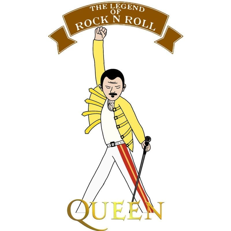 Stylish Women EqualLife Printed T Shirts-Tribute to Queen-Freddie Mercury-Rock Music-Design-6-by
