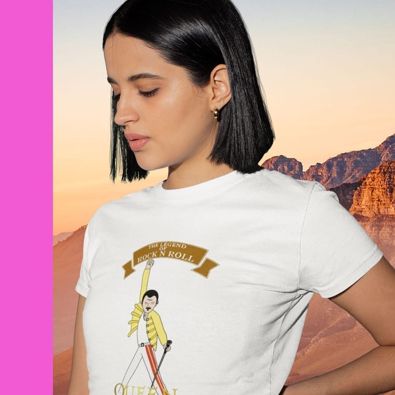 Stylish Women EqualLife Printed T Shirts-Tribute to Queen-Freddie Mercury-Rock Music-Design-6-by