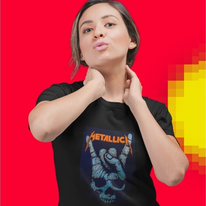 Latest Women EqualLife Printed T Shirts-Tribute to Metallica-Rock Music-Design-8-by ZingerTees-W