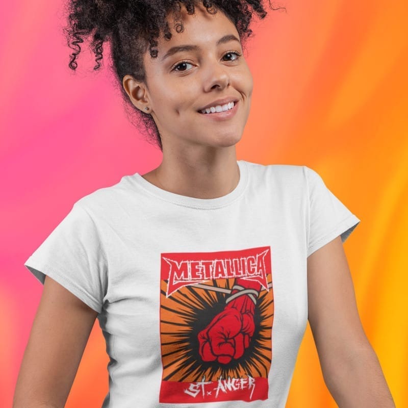Latest Women EqualLife Printed T Shirts-Tribute to Metallica-Rock Music-Design-9-by ZingerTees-W