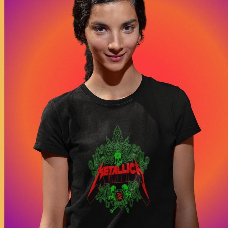 Premium Women EqualLife Printed T Shirts-Tribute to Metallica-Rock Music-Design-7-by ZingerTees-
