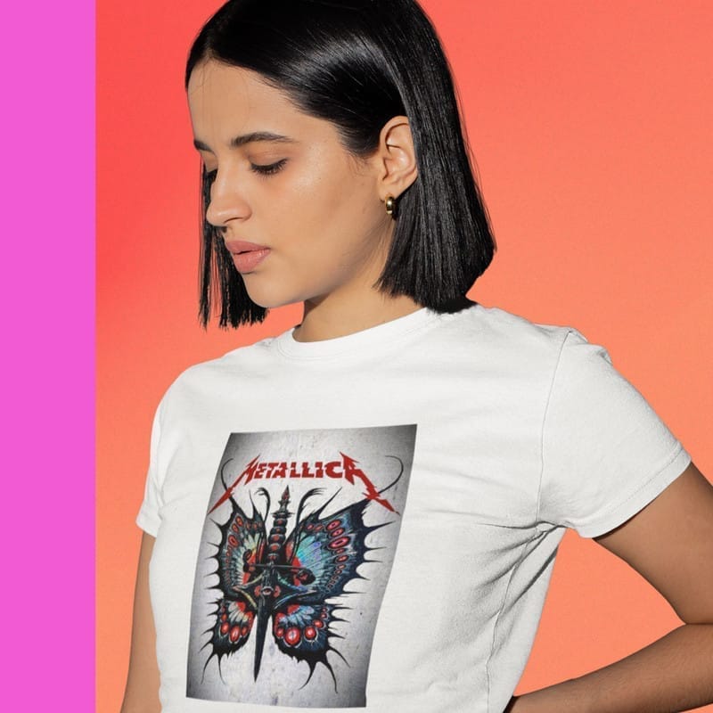 Modern Women EqualLife Printed T Shirts-Tribute to Metallica-Rock Music-Design-6-by ZingerTees-W