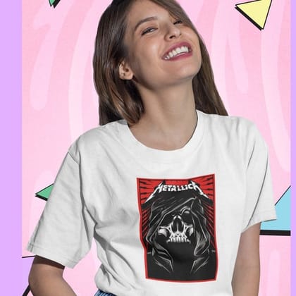 EqualLife Printed T Shirts-Tribute to Metallica-Rock Music-Design-3-by ZingerTees-Women-EL9120481