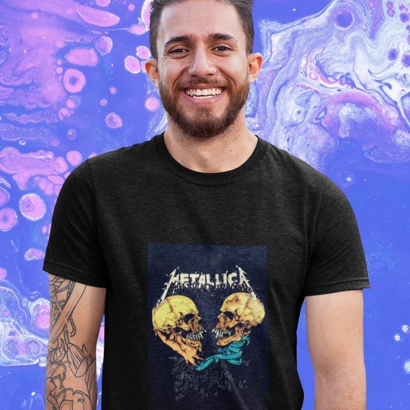 New Men EqualLife Printed T Shirts-Tribute to Metallica-Rock Music-Design-4-by ZingerTees-Men-EL