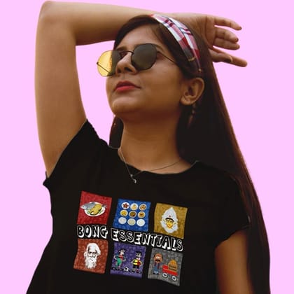 EqualLife Printed T Shirts-Bengali Collection - BONG ESSENTIALS-by ZingerTees-Women-EL9120049 EqualLife Printed T Shirts-Bengali Collection - BONG ESSENTIALS-by ZingerTees-Women-EL9120049