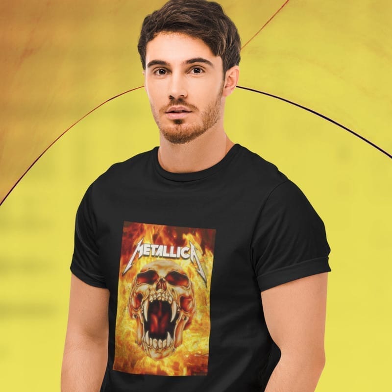 Stylish Men EqualLife Printed T Shirts-Tribute to Metallica-Rock Music-Design-1-by ZingerTees-Me