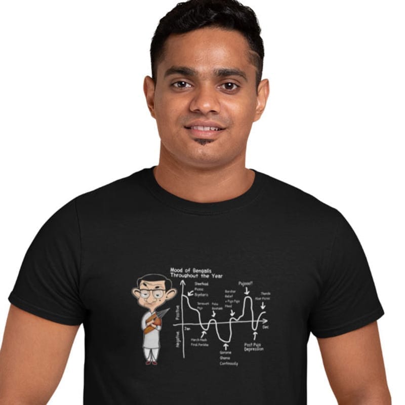 Best Men EqualLife Printed T Shirts-Bengali Collection - Bong Moods Throughout the Year-by Zinge