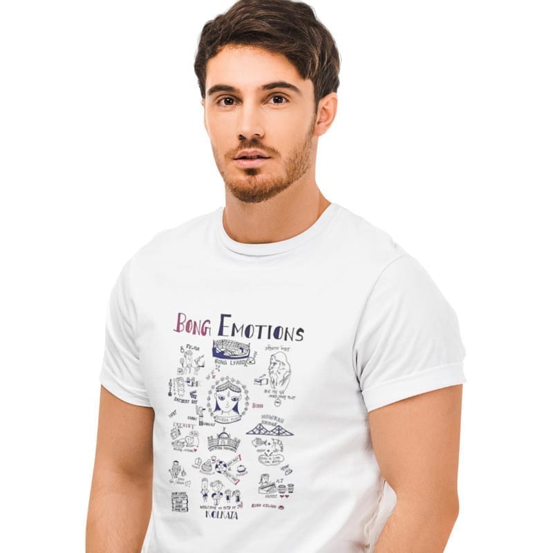 Exclusive Men Equallife Printed T Shirts-Bengali Collection – Emotions Of Bongs-By Zingertees-Me