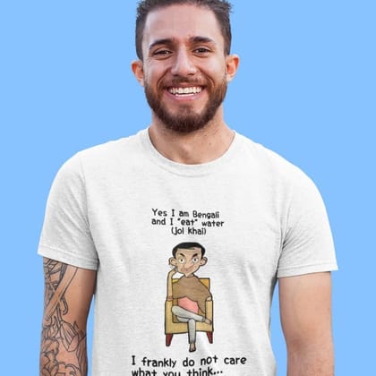 EqualLife Printed T Shirts-Bengali Collection - Bongs Eat Water - Jol Khai-by ZingerTees-Men-EL9120517