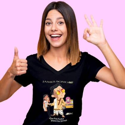 EqualLife Printed T Shirts-Bengali Collection - JAMES BONG-MAA KAA AASHIRWAAD-by ZingerTees-Women-EL9120057 EqualLife Printed T Shirts-Bengali Collection - JAMES BONG-MAA KAA AASHIRWAAD-by ZingerTees-Women-EL9120057