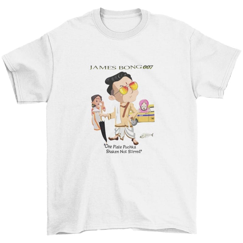 Affordable Men EqualLife Printed T Shirts-Bengali Collection - JAMES BONG-MAA KAA AASHIRWAAD-by 