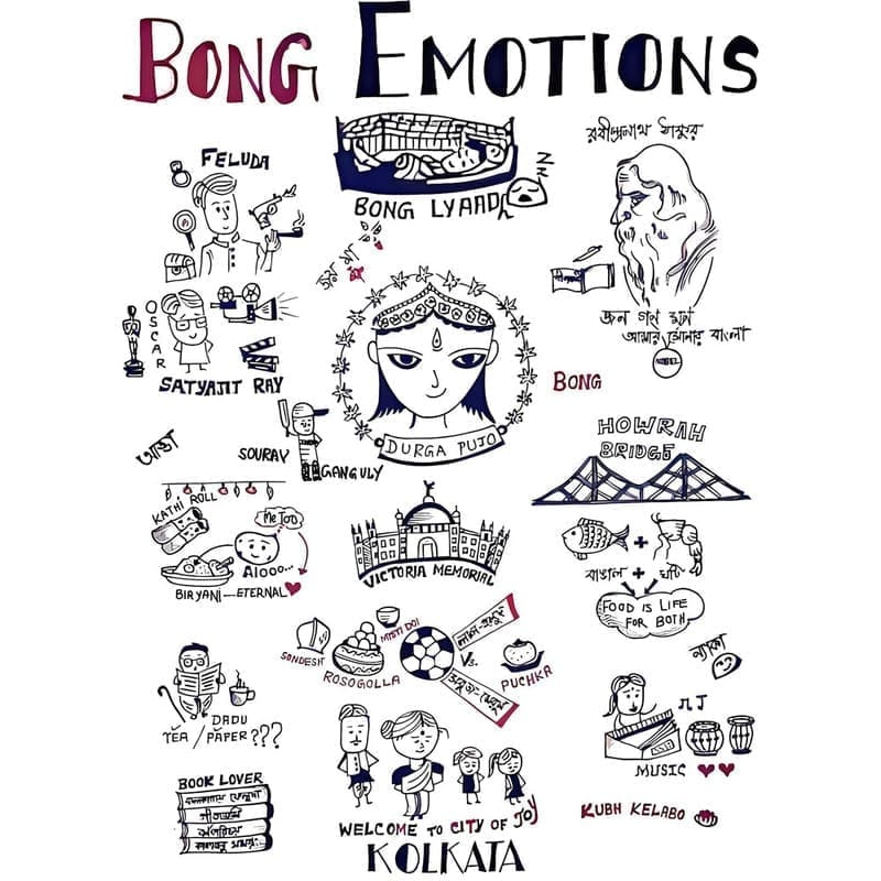Sophisticated Women Equallife Printed T Shirts-Bengali Collection – Emotions Of Bongs-By Zingert