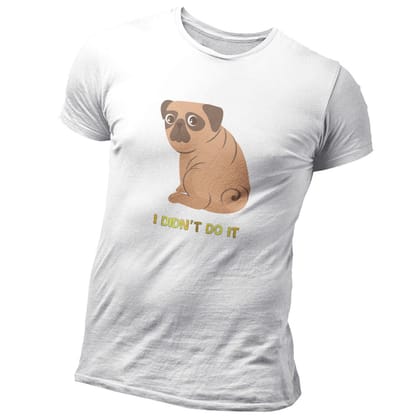 EqualLife Pure Cotton Bio-Washed T-Shirt Chest Printed-Funny Dog Life Series - 5 - I Didn't Do It Design-by ZingerTees-Women-EL9120135-F