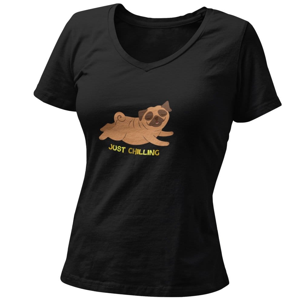 EqualLife Pure Cotton Bio-Washed T-Shirt Chest Printed-Funny Dog Life Series - 9 - Just Chilling Design-by ZingerTees-Men-EL9120139-M