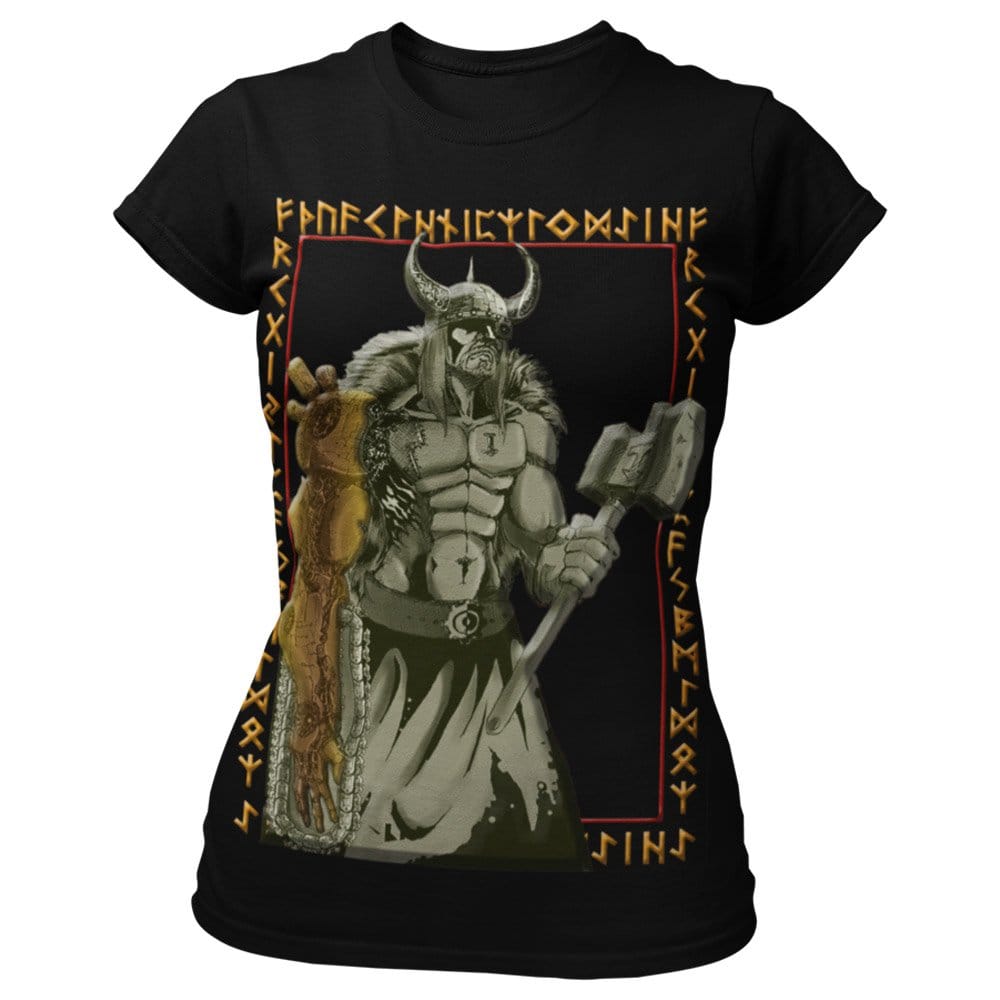 EqualLife Pure Cotton Bio-Washed T-Shirt Chest Printed-Viking Gods Series - Thor Odinson The Mightiest Warrior God of Thunder Design-by ZingerTees-Men-EL9120279-M