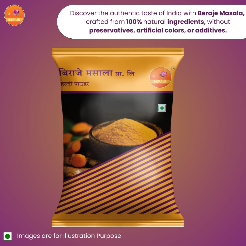 Beraje Organic Haldi Powder 15 G , Combo of 30 Pcs