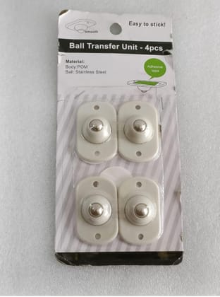  4-Pack Ball Transfer Unit with Adhesive Backing for Smooth Movement of Objects