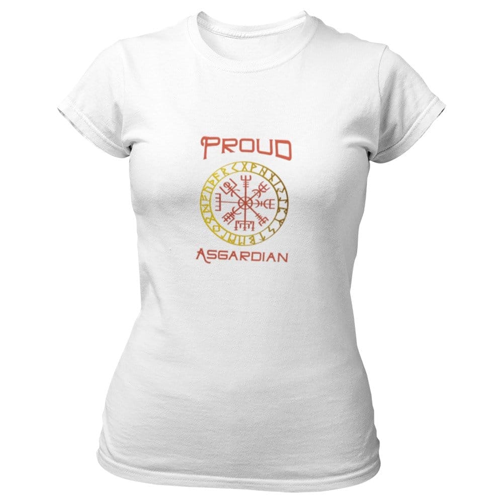 EqualLife Pure Cotton Bio-Washed T-Shirt Chest Printed-Viking Gods Series - Proud Asgardian Design-by ZingerTees-Women-EL9120292-F