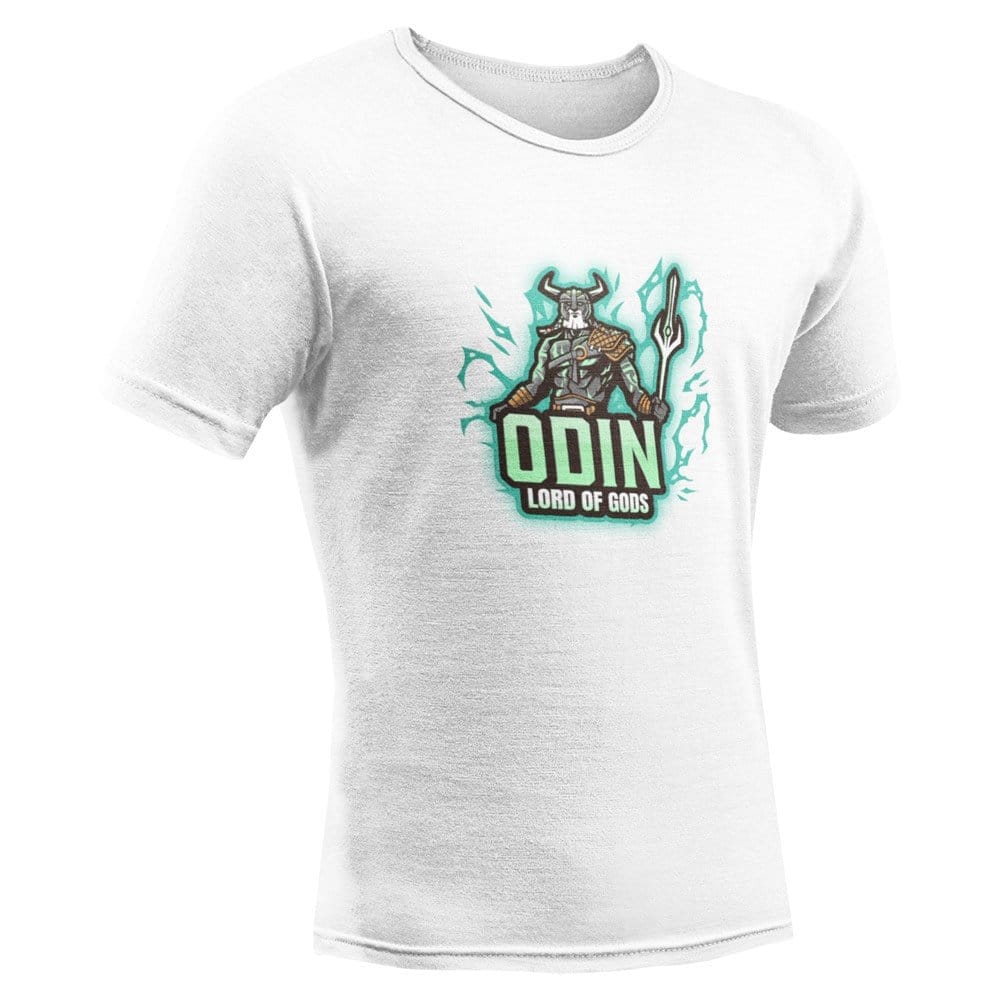 EqualLife Pure Cotton Bio-Washed T-Shirt Chest Printed-Viking Gods Series - Odin The Lord of Gods Design-by ZingerTees-Women-EL9120285-F