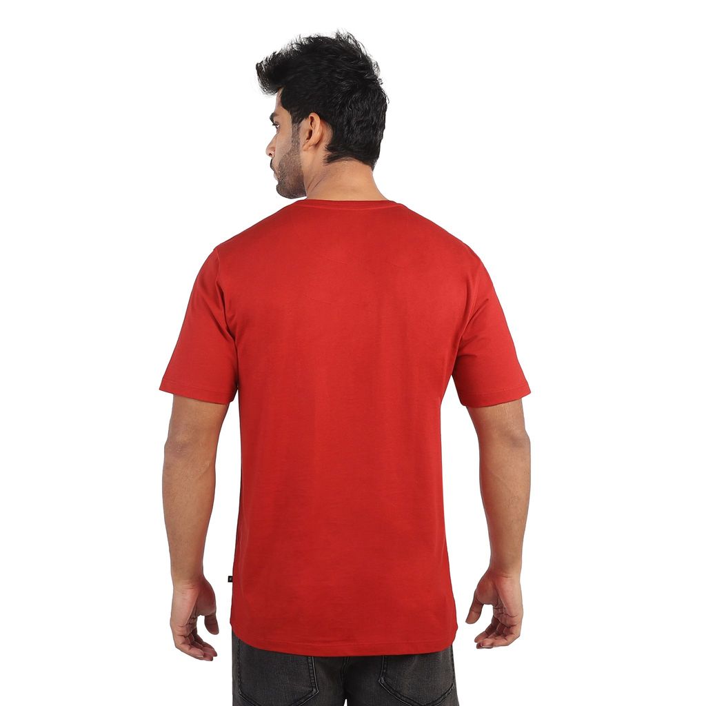 Mavrick Embossing Red Men's Crew Neck T-Shirt