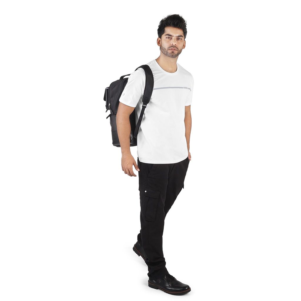 Men's Crew Neck Reflective Print T-Shirt