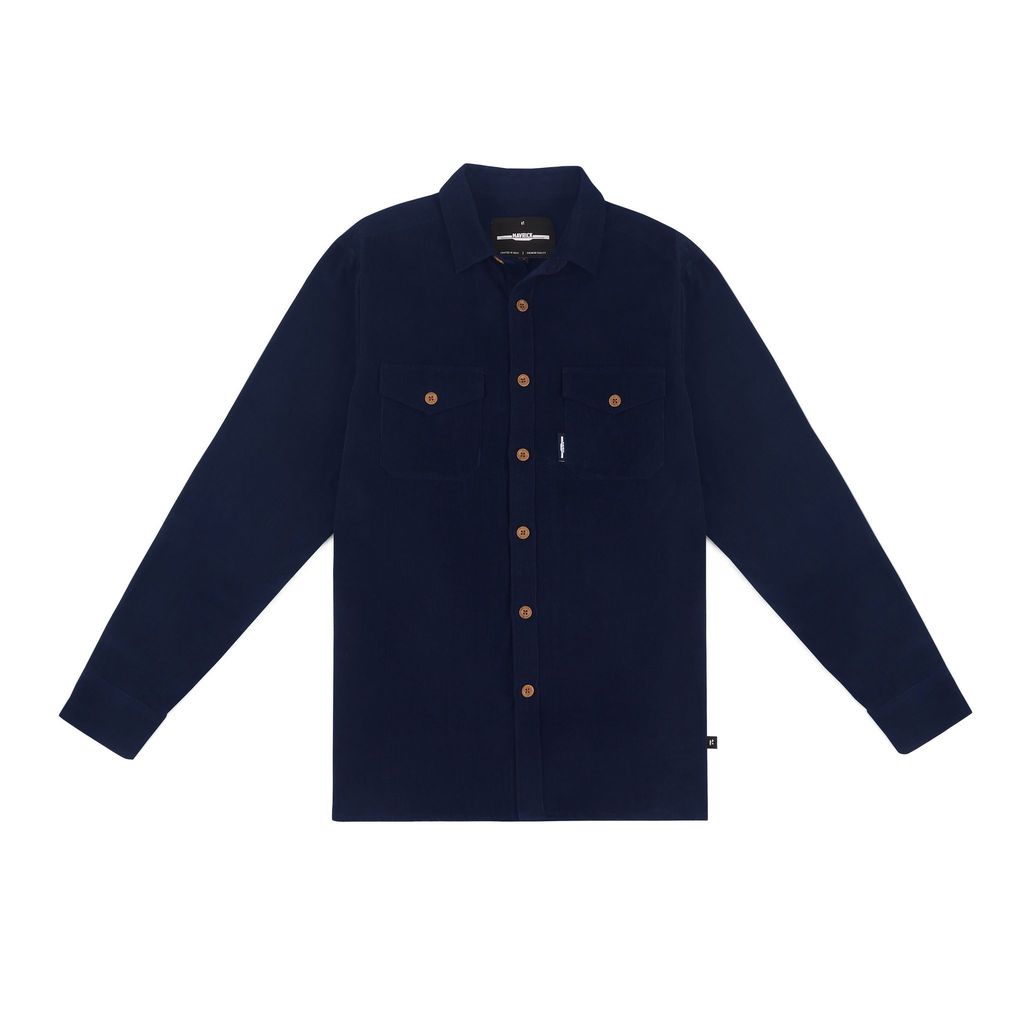 Men's Regular Fit Corduroy Shirt With Elbow Patch