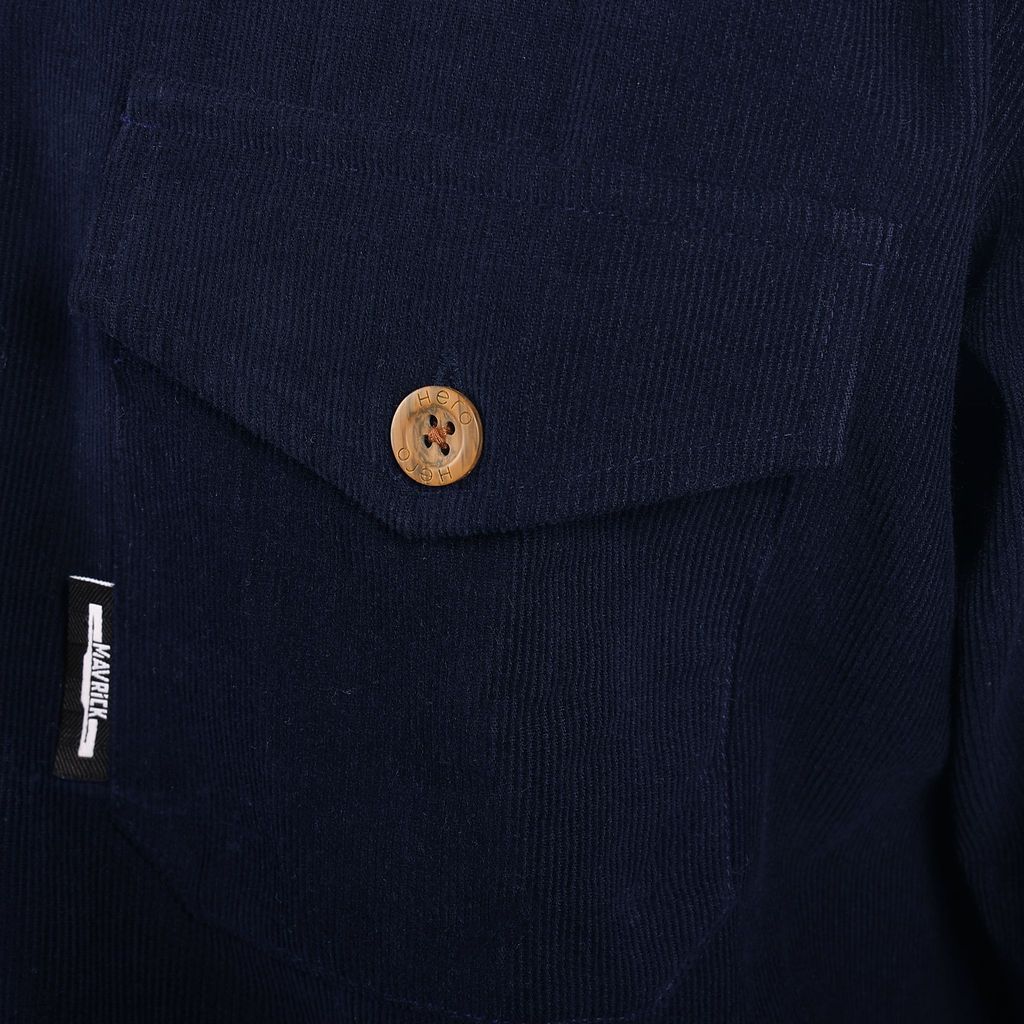 Men's Regular Fit Corduroy Shirt With Elbow Patch