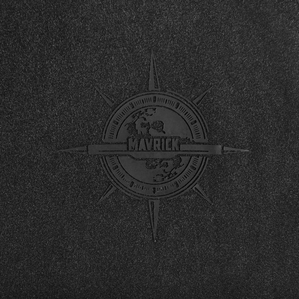 Men's Washed Round Neck Silicon Print T-Shirt