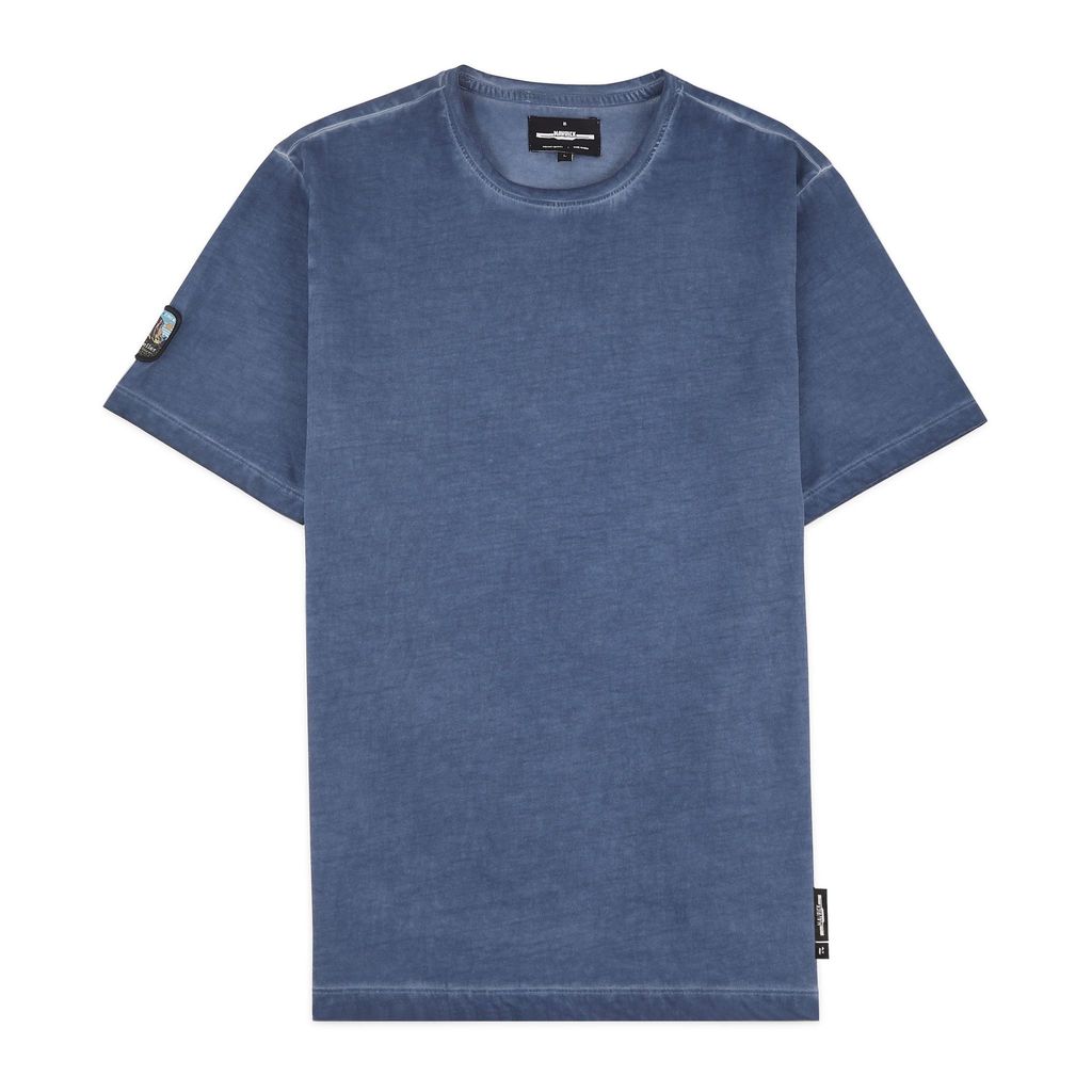 Men's Overdyed Round Neck Cotton T-Shirt