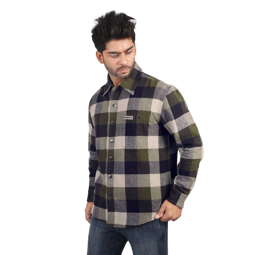 Men's Relaxed Fit Brushed Flannel Shacket