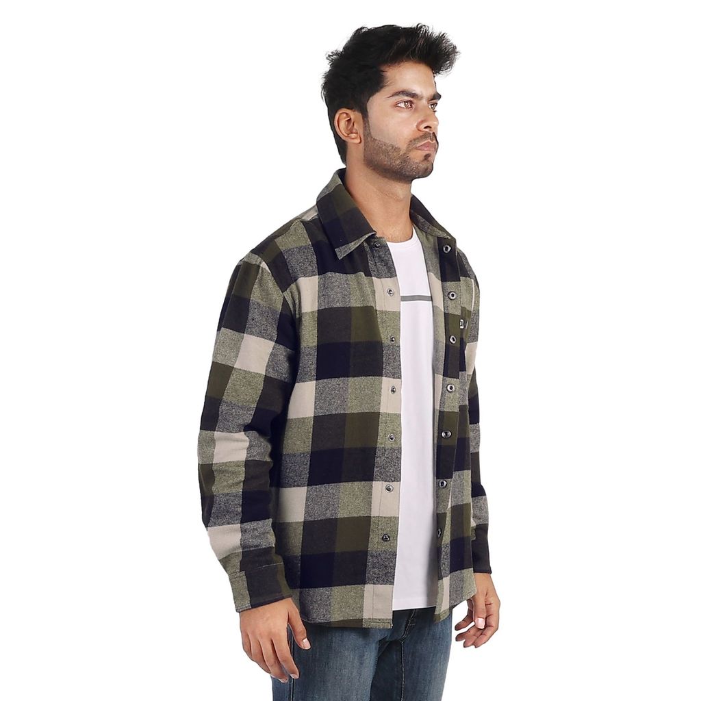 Men's Relaxed Fit Brushed Flannel Shacket