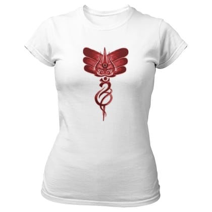 EqualLife Pure Cotton Bio-Washed T-Shirt Chest Printed-Hindu God Lord Shiva-Design-11-by ZingerTees-Women-EL9120445-F