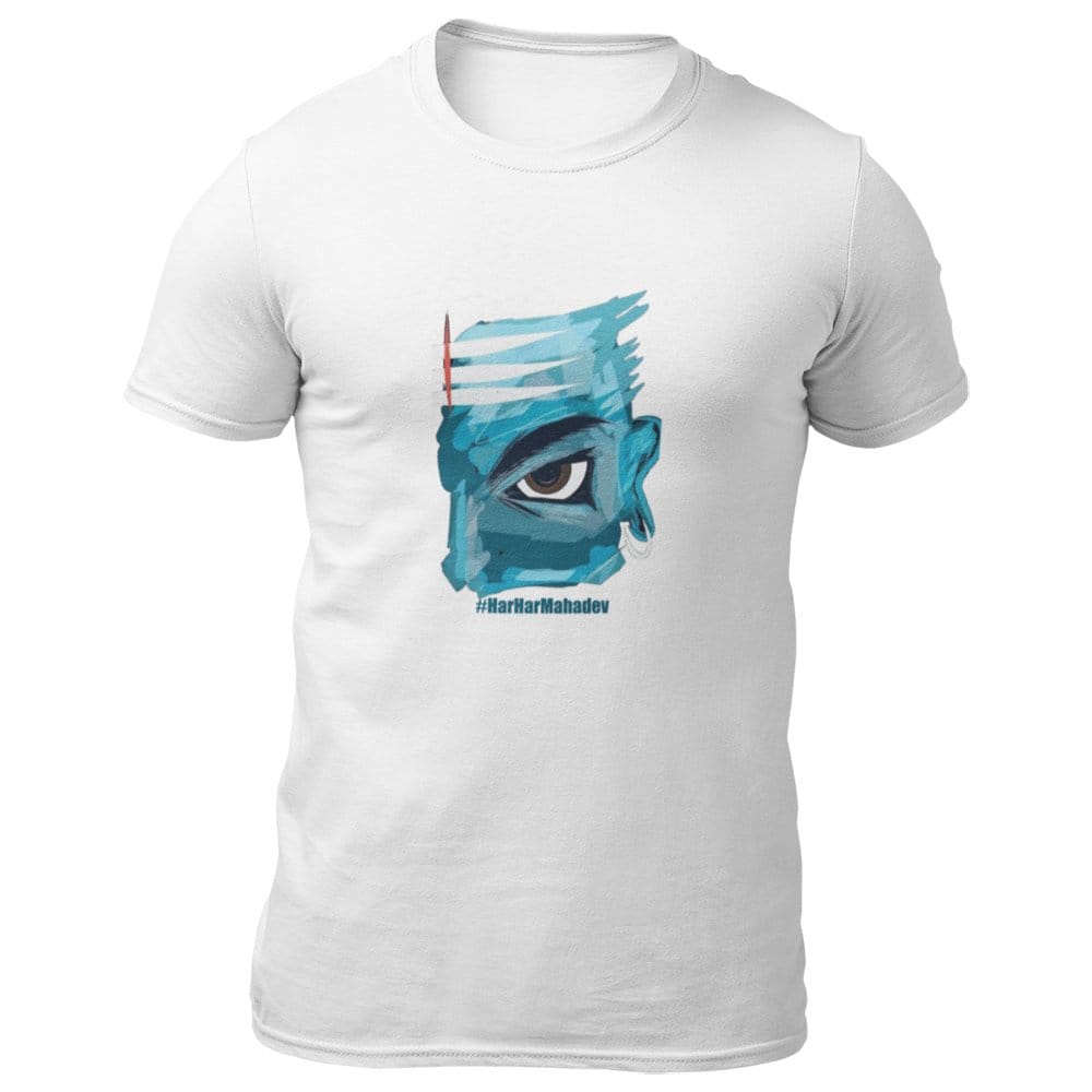 EqualLife Pure Cotton Bio-Washed T-Shirt Chest Printed-Hindu God Lord Shiva-Design-9-by ZingerTees-Men-EL9120378-M