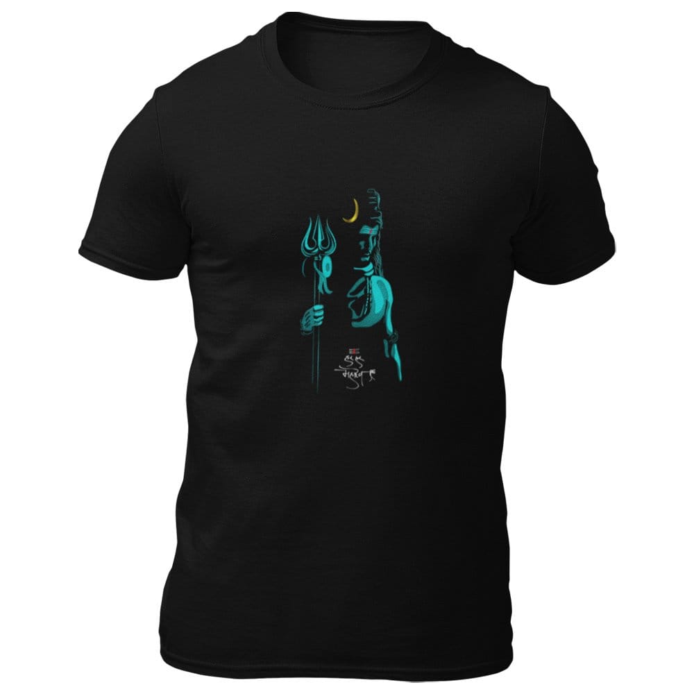 EqualLife Pure Cotton Bio-Washed T-Shirt Chest Printed-Hindu God Lord Shiva-Design-8-by ZingerTees-Men-EL9120377-M