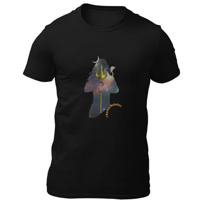 EqualLife Pure Cotton Bio-Washed T-Shirt Chest Printed-Hindu God Lord Shiva-Design-6-by ZingerTees-Men-EL9120375-M