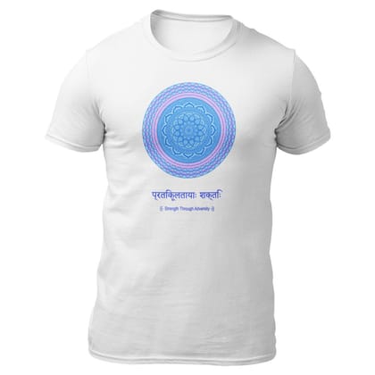 EqualLife Pure Cotton Bio-Washed T-Shirt Chest Printed-Mandala Design with Inspirational Ancient Indian Vedic Quotes -9-by ZingerTees-Men-EL9120200-M