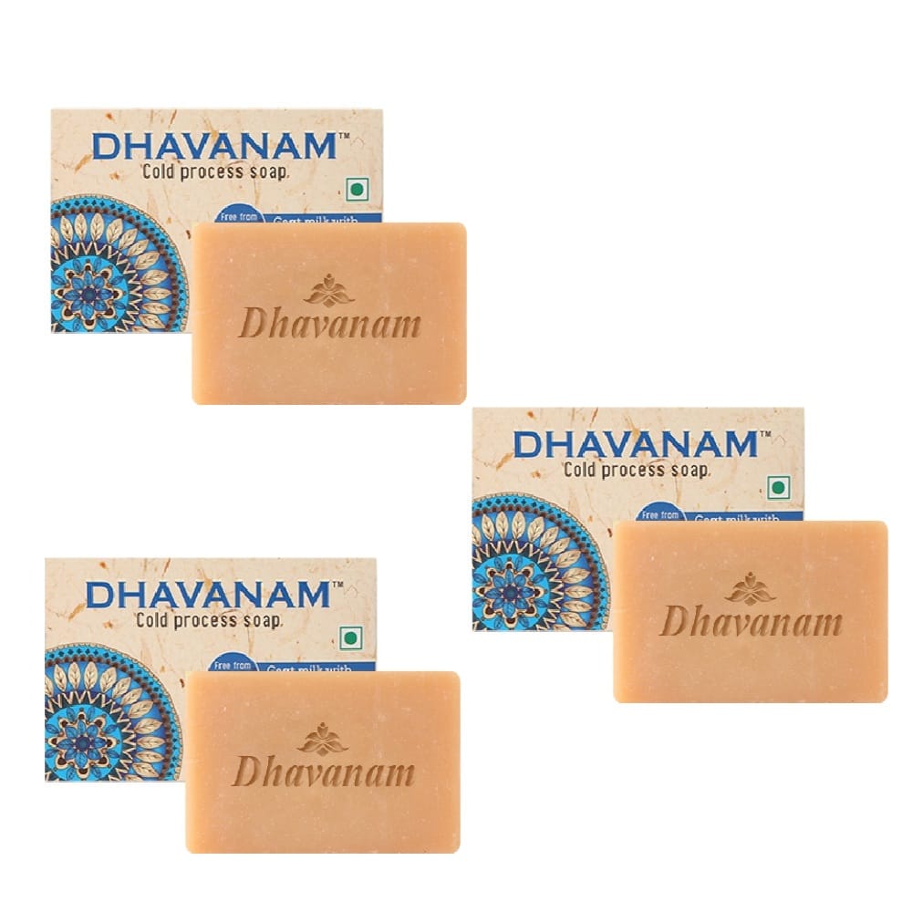For Dry Skin - Dhavanam Fresh Goat milk soap - pack of 3