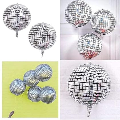 4D Sphere Disco Foil Balloons for Disco Party Decorations | Disco Ball Decor, Bachelorette Party Decorations